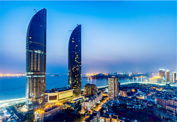 厦门大学世茂双塔酒店公寓-山景蜜月大床房