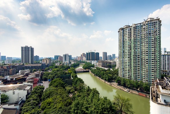 武候宽窄巷鸟瞰市中心绝佳夜景套一